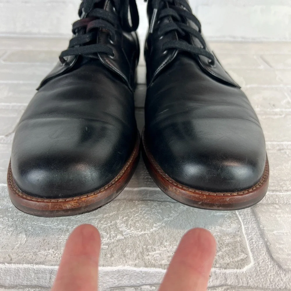 Warfield & Grand Chukka Boots Mens 9.5 Black Leather Lace Up Park Classic Preppy